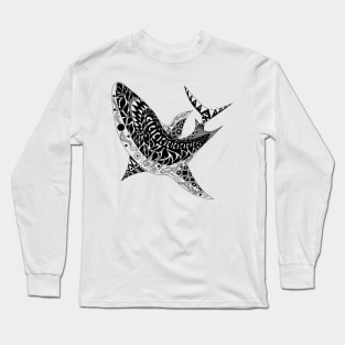 king shark pattern ecopop Long Sleeve T-Shirt